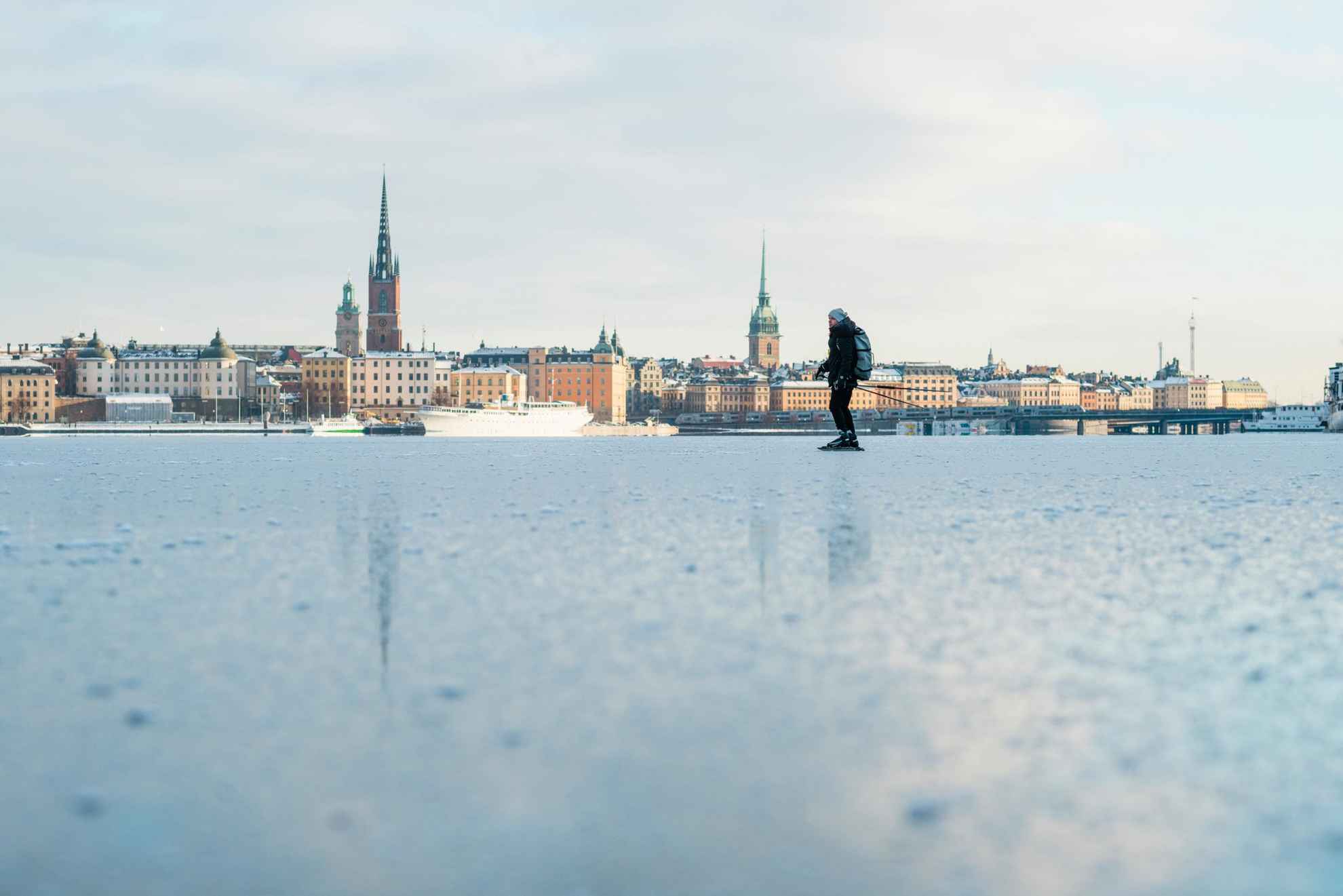 Schaatsen in het centrum van Stockholm