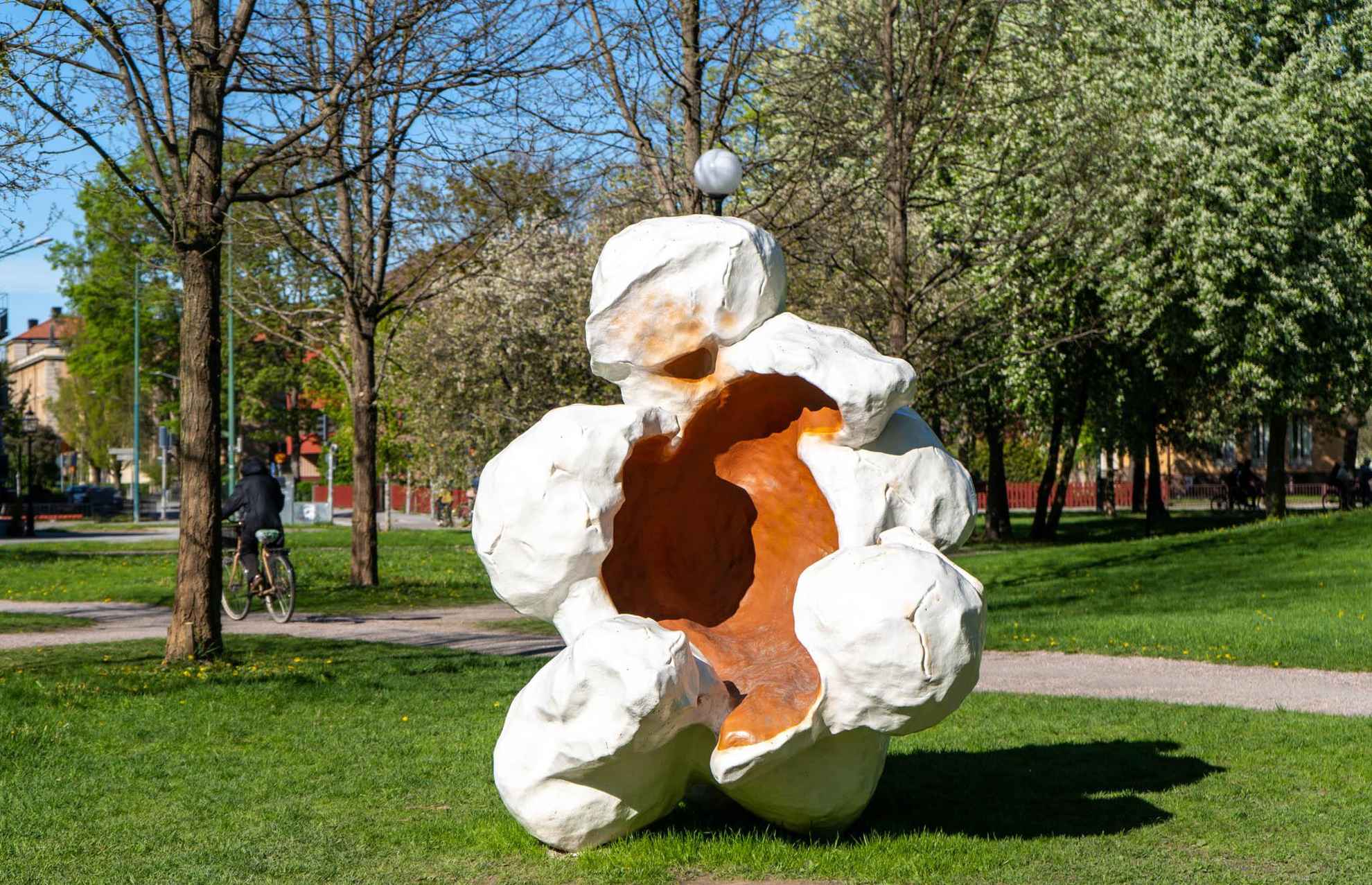 Popcorn sculptuur in Örebro