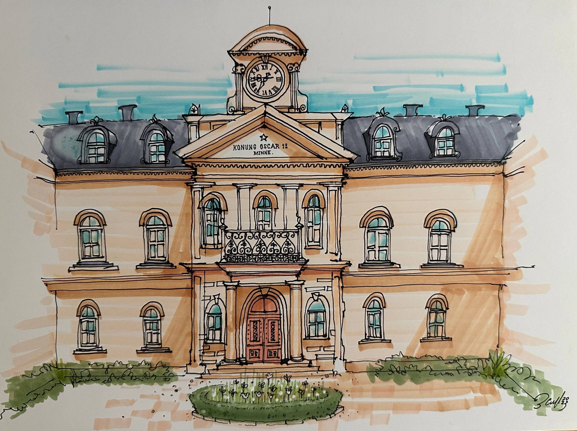 Illustratie van het nieuwe hotel Stockholm Stadshotell.