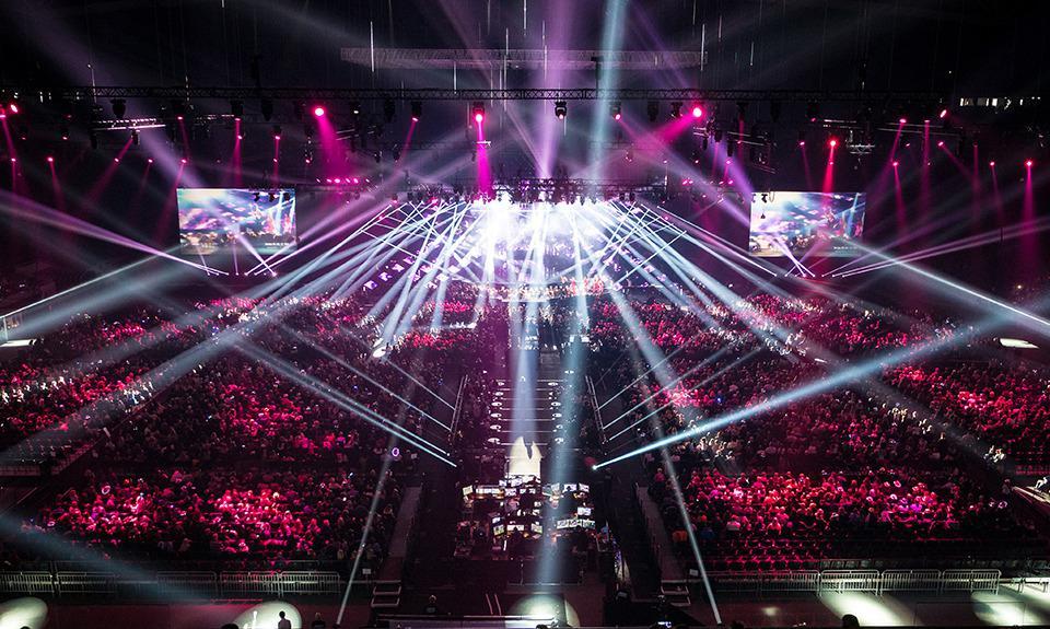 De muziekwedstrijd Melodifestivalen in Friends Arena in Stockholm.