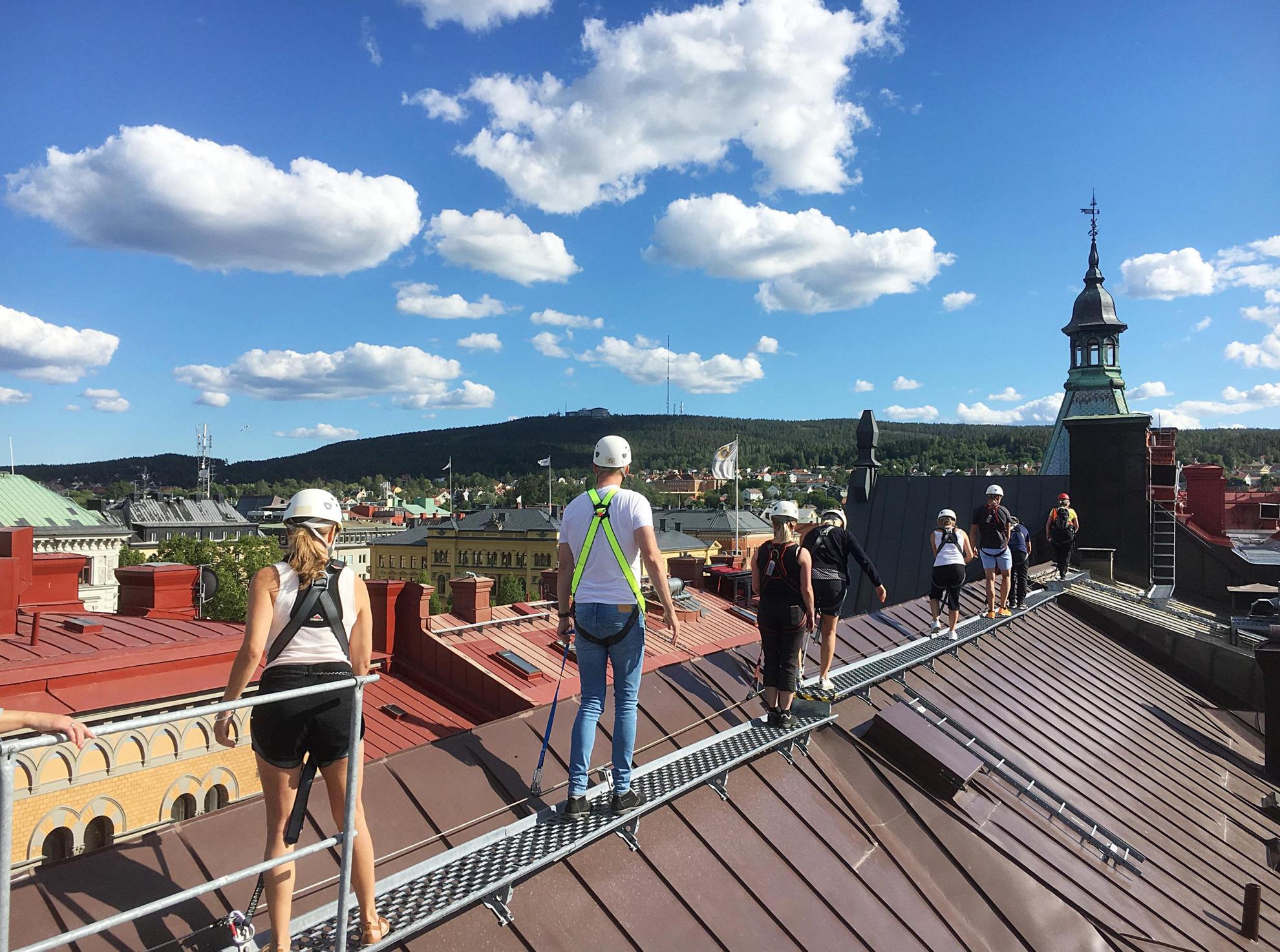 Rondleiding over de daken van Sundsvall